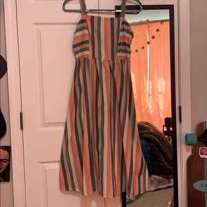 Striped Linen blend dress